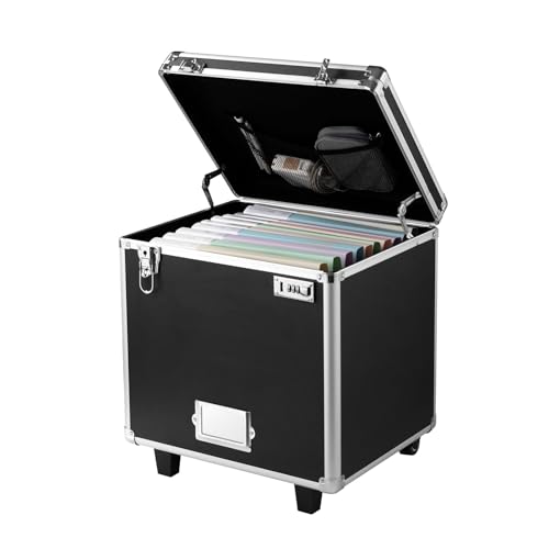 VEVOR Aktenaufbewahrungsbox, 396,2x320x381 mm Innenmaß, abschließbarer mobiler Businesskoffer mit Teleskopgriff, Aktenkoffer mit Handauszug für Büro, Zuhause, Büros, Krankenhäuser, Banken VEVOR Aktenaufbewahrungsbox, 396,2x320x381 mm Innenmaß, abschließbarer mobiler Businesskoffer mit Teleskopgriff, Aktenkoffer mit Handauszug für Büro, Zuhause, Büros, Krankenhäuser, Banken von VEVOR
