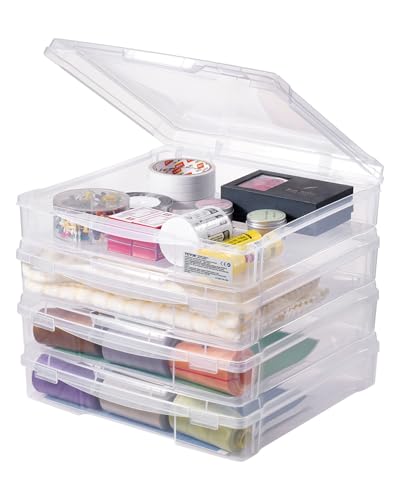VEVOR Aufbewahrungsbox für Scrapbook-Papier Fotos Bastelpapier, 4 Stk. stapelbare Brettspielboxen aus Kunststoff zum einfachen Transportieren und Verstauen, Büroutensilien Kunsthandwerksbedarf VEVOR Aufbewahrungsbox für Scrapbook-Papier Fotos Bastelpapier, 4 Stk. stapelbare Brettspielboxen aus Kunststoff zum einfachen Transportieren und Verstauen, Büroutensilien Kunsthandwerksbedarf von VEVOR