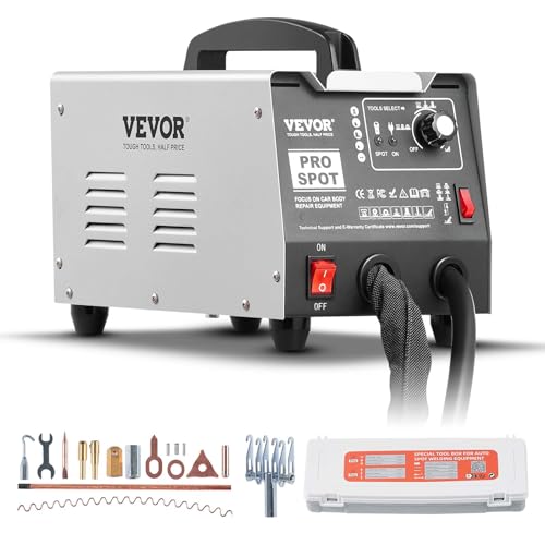 VEVOR Ausbeulspotter, Autokarosserie-Punktschweißgerät zum Ausbeulenziehen mit 7 Schweißmodi & Einstellbarer Leistung, 1,8 kW Dent Puller zum Ausbeulenentfernen für Auto- & LKW-Ausbeulenreparatur von VEVOR