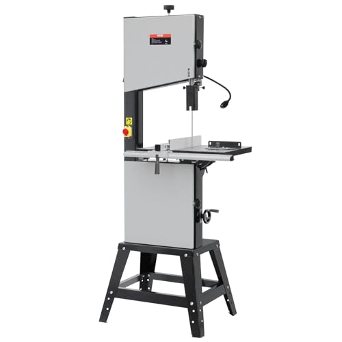 VEVOR Bandsäge, 340 mm, Tischsäge mit Ständer, 440–846 U/min stufenlos machbare Geschwindigkeit, 1100 W 1-1/2 PS, 220 V, für die Holzbearbeitung von Aluminium, Holz, Metall & Kupfer VEVOR Bandsäge, 340 mm, Tischsäge mit Ständer, 440–846 U/min stufenlos machbare Geschwindigkeit, 1100 W 1-1/2 PS, 220 V, für die Holzbearbeitung von Aluminium, Holz, Metall & Kupfer von VEVOR