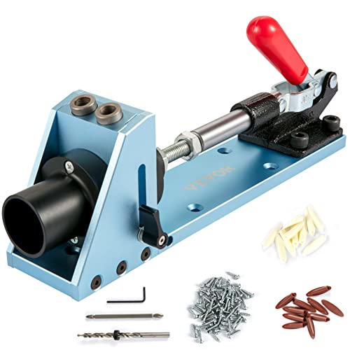 VEVOR Bewegliche Taschenloch System, Taschenlochbohrlehre, Bohrlehre Bohrschablone, Doppeltaschenloch Jig Kit, Taschenlocher, 2 Spanabfuhrlöcher, exolierte Aluminium-Legierung, verstellbare Tiefe VEVOR Bewegliche Taschenloch System, Taschenlochbohrlehre, Bohrlehre Bohrschablone, Doppeltaschenloch Jig Kit, Taschenlocher, 2 Spanabfuhrlöcher, exolierte Aluminium-Legierung, verstellbare Tiefe von VEVOR