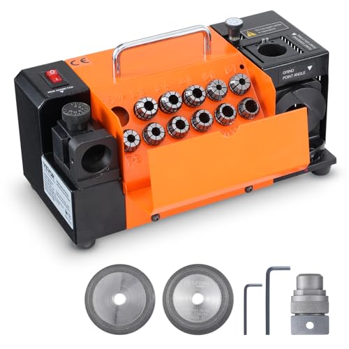 VEVOR Bohrerschleifer Schärfmaschine, 3-13 mm Bohrerspitzer Bohrerschleifmaschine MR-13B, 95°-135° Spitzenwinkel verstellbarer Bohrer-Nachschärfer, mit 11 Spannzangen CBN & SDC Rad VEVOR Bohrerschleifer Schärfmaschine, 3-13 mm Bohrerspitzer Bohrerschleifmaschine MR-13B, 95°-135° Spitzenwinkel verstellbarer Bohrer-Nachschärfer, mit 11 Spannzangen CBN & SDC Rad von VEVOR