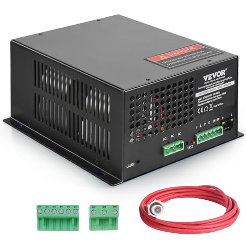 VEVOR CO2-Laser-Netzteil, 80-W-Laserröhren-Netzteil, Konstantstrom- und Leerlaufschutz, schnelle Wärmeableitung, Power Supply kompatibel mit Lasergravierern und -schneidern VEVOR CO2-Laser-Netzteil, 80-W-Laserröhren-Netzteil, Konstantstrom- und Leerlaufschutz, schnelle Wärmeableitung, Power Supply kompatibel mit Lasergravierern und -schneidern von VEVOR