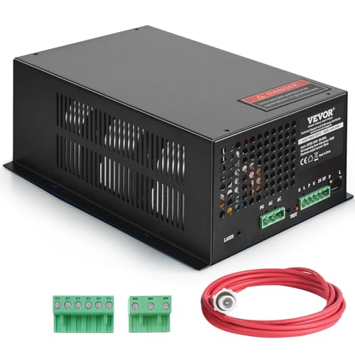VEVOR CO2-Laser-Netzteil, Power Supply 150 W Laserröhren-Netzteil, Konstantstrom- und Leerlaufschutz, schnelle Wärmeableitung, kompatibel mit Lasergravierern und -schneidern VEVOR CO2-Laser-Netzteil, Power Supply 150 W Laserröhren-Netzteil, Konstantstrom- und Leerlaufschutz, schnelle Wärmeableitung, kompatibel mit Lasergravierern und -schneidern von VEVOR