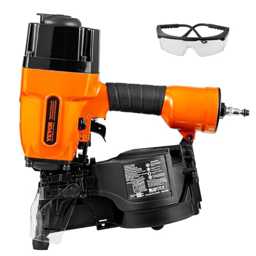 VEVOR Coil-Rahmennagler MCN90, 1-3/4" bis 3-1/2" 15-Grad-pneumatischer Rahmennagler mit werkzeugloser Tiefeneinstellung, 90-120PSI Luft-Coil-Nagler für Rahmen, Wandböden und Wandmontage VEVOR Coil-Rahmennagler MCN90, 1-3/4" bis 3-1/2" 15-Grad-pneumatischer Rahmennagler mit werkzeugloser Tiefeneinstellung, 90-120PSI Luft-Coil-Nagler für Rahmen, Wandböden und Wandmontage von VEVOR