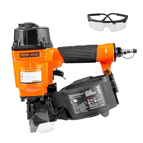 VEVOR Coil-Verkleidungsnagler MCN55, 1 Zoll bis 2 1/4 Zoll 15 Grad pneumatischer Verkleidungsnagler, 70-120 PSI Luft-Coil-Nagler für Verkleidungen, Palettenummantelungen, Zäune, Terrassendielen VEVOR Coil-Verkleidungsnagler MCN55, 1 Zoll bis 2 1/4 Zoll 15 Grad pneumatischer Verkleidungsnagler, 70-120 PSI Luft-Coil-Nagler für Verkleidungen, Palettenummantelungen, Zäune, Terrassendielen von VEVOR