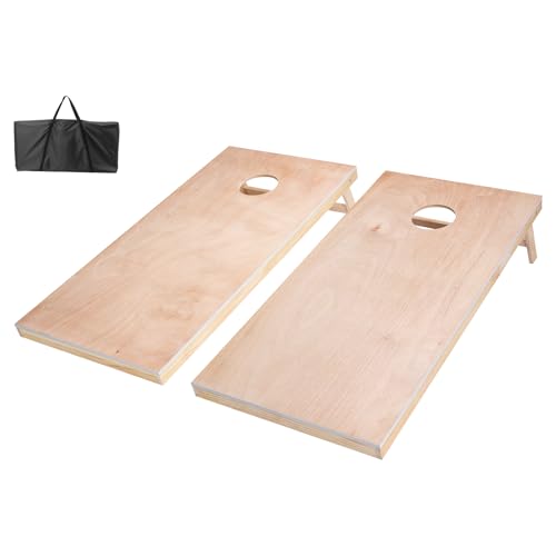 VEVOR Cornhole Spiel Set (1255 x 600 x 302 mm) Cornhole-Spielbretter, tragbares Wurfbrett aus Massivholz, Cornhole-Spiel für Erwachsene, inkl. Tragetasche, für Garten Hinterhof Strand Camping von VEVOR