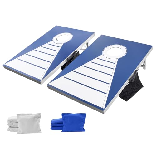 VEVOR Cornhole Spiel Set (915 x 610 x 255 mm) Cornhole-Spielbretter, tragbares Wurfbrett aus Aluminium, faltbares Cornhole-Spiel für Erwachsene, inkl. 8 Sitzsäcken, für Garten Hinterhof Strand von VEVOR