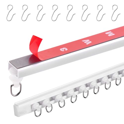 VEVOR Decken-Vorhangschienen-Set 3 m selbstklebend Deckenschienensystem ohne Bohren für Vorhänge, Raumteiler-Vorhangschiene zur Deckenmontage für Wohnzimmer mit Haken& Hardware & 8 Schienen, weiß VEVOR Decken-Vorhangschienen-Set 3 m selbstklebend Deckenschienensystem ohne Bohren für Vorhänge, Raumteiler-Vorhangschiene zur Deckenmontage für Wohnzimmer mit Haken& Hardware & 8 Schienen, weiß von VEVOR