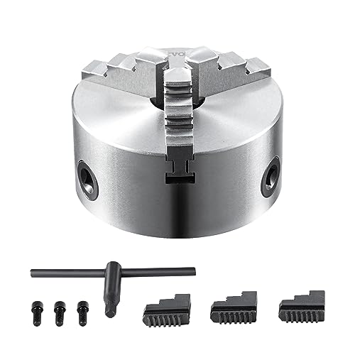 VEVOR Drehbankfutter K11-100 100mm Dreibackenfutter HT300-Material 3 Backenfutter Spannbereich 2–100mm 3-Backen, 20Cr, ≥53HRC φ22mm Bohrung Spannfutter Drechselbank Selbstzentrierend VEVOR Drehbankfutter K11-100 100mm Dreibackenfutter HT300-Material 3 Backenfutter Spannbereich 2–100mm 3-Backen, 20Cr, ≥53HRC φ22mm Bohrung Spannfutter Drechselbank Selbstzentrierend von VEVOR
