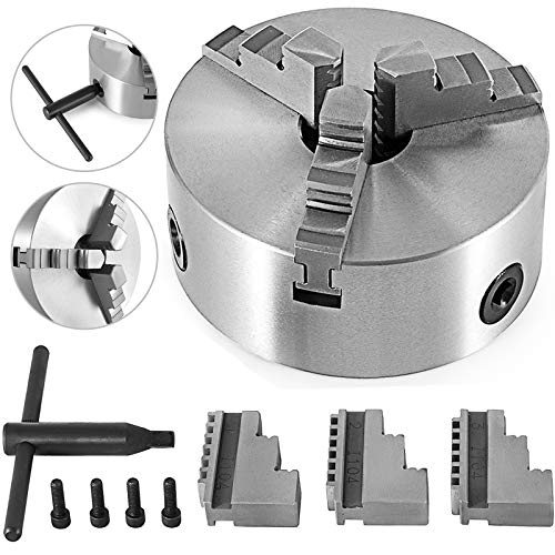 VEVOR Drehfutter K11-100 100mm 3-Backen-Wende-Gusseisen-Einstellung Selbstzentrierend K11-100 Lathe Chuck 4" Metallisch 4 Inch VEVOR Drehfutter K11-100 100mm 3-Backen-Wende-Gusseisen-Einstellung Selbstzentrierend K11-100 Lathe Chuck 4" Metallisch 4 Inch von VEVOR