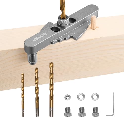 VEVOR Dübellehren-Set selbstzentrierende Dübelbohrlehre Bohrschablone für gerade Löcher, mit Bohrersatz 6,4/7,9/9,5 mm und Bohrer-Anschlagringsatz, Holzbearbeitungswerkzeuge zum Bohren, Markieren VEVOR Dübellehren-Set selbstzentrierende Dübelbohrlehre Bohrschablone für gerade Löcher, mit Bohrersatz 6,4/7,9/9,5 mm und Bohrer-Anschlagringsatz, Holzbearbeitungswerkzeuge zum Bohren, Markieren von VEVOR