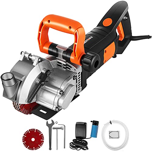 VEVOR Elektrische Wandfräse 5000 U/min Wand Chaser Maschine 4800Watt Wand Groove Schneidemaschine Stoßmaschine 42mm für Ziegel Granit Marmor Beton Cutter Notcher Groover mit 5 x Sägeblätter VEVOR Elektrische Wandfräse 5000 U/min Wand Chaser Maschine 4800Watt Wand Groove Schneidemaschine Stoßmaschine 42mm für Ziegel Granit Marmor Beton Cutter Notcher Groover mit 5 x Sägeblätter von VEVOR