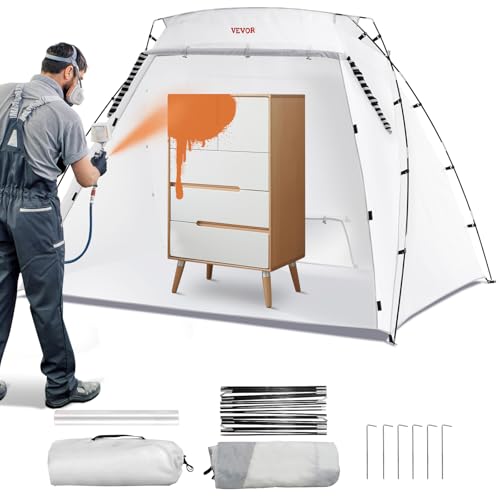 VEVOR Farbkabine DIY Sprühmalerei Sprühfarbe Schutzzelt Weiß 228 x 158 x 158 cm, 210D Oxford-Gewebe 210D Oxford-Gewebe Tragbare Sprühfarbe Farbstand DIY Hobby Malstation mit Lüftungsöffnungen VEVOR Farbkabine DIY Sprühmalerei Sprühfarbe Schutzzelt Weiß 228 x 158 x 158 cm, 210D Oxford-Gewebe 210D Oxford-Gewebe Tragbare Sprühfarbe Farbstand DIY Hobby Malstation mit Lüftungsöffnungen von VEVOR