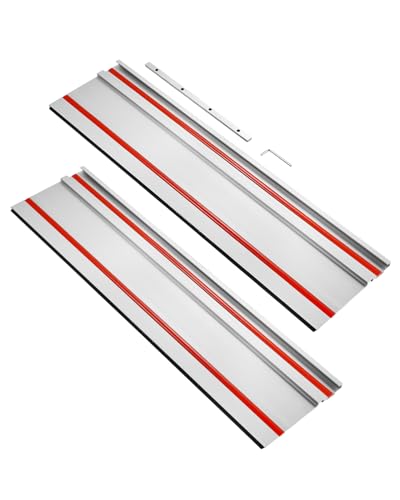 VEVOR Führungsschiene für Tauchsägen, 700x180mm, 2er-Set stranggepressten Aluminium-Führungsschienen & 1 Verbindungsstück, kompatibel mit Tauchsägen von Makita, Festool & WEN, für Holzbearbeitung von VEVOR