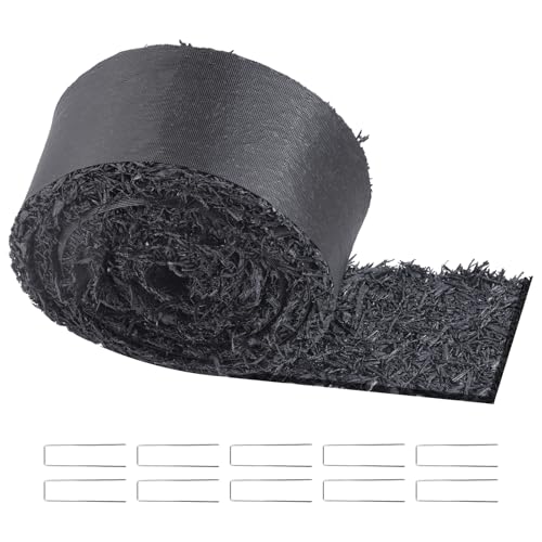 VEVOR Gummimulchrolle 18 mm, Gummimulchmatte 3 x 0,11 m, permanenter Gummiweg, Schwarze Mulch-Gartenbegrenzung, Unkrautmatte, Unkrautvlies für Pflanzen, Gemüse & Blumen, Gartenbarriere VEVOR Gummimulchrolle 18 mm, Gummimulchmatte 3 x 0,11 m, permanenter Gummiweg, Schwarze Mulch-Gartenbegrenzung, Unkrautmatte, Unkrautvlies für Pflanzen, Gemüse & Blumen, Gartenbarriere von VEVOR