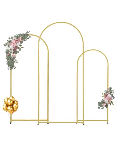 VEVOR Hochzeit Bogen, 3er-Set, 1,2/1,5/1,8m Traubogen mit Gehäuseverbindung und Chassis-Querstangendesign, leicht zu montierender Ständer aus Metall, passend für Geburtstage, Feiern, Feiertage VEVOR Hochzeit Bogen, 3er-Set, 1,2/1,5/1,8m Traubogen mit Gehäuseverbindung und Chassis-Querstangendesign, leicht zu montierender Ständer aus Metall, passend für Geburtstage, Feiern, Feiertage von VEVOR