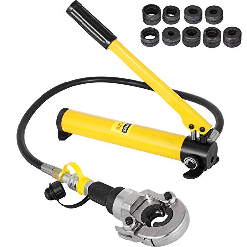 VEVOR Hydraulische Zange mit 9 herausnehmbaren Matrizen, 360° drehbar, Trennwand mit Druckkraft 6 T, Crimpzange passend für Anschlüsse in V-Form von 12-28 mm / 16-32 mm VEVOR Hydraulische Zange mit 9 herausnehmbaren Matrizen, 360° drehbar, Trennwand mit Druckkraft 6 T, Crimpzange passend für Anschlüsse in V-Form von 12-28 mm / 16-32 mm von VEVOR