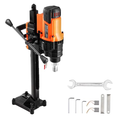 VEVOR Kernbohrmaschine Diamantkernbohrgerät mit Bohrdurchmesser 2-20 cm mit Ständer und Kernbohrer, 3000 W robuster Beton-Kernbohrer, Nass- und Trockenanwendung für Beton Ziegel VEVOR Kernbohrmaschine Diamantkernbohrgerät mit Bohrdurchmesser 2-20 cm mit Ständer und Kernbohrer, 3000 W robuster Beton-Kernbohrer, Nass- und Trockenanwendung für Beton Ziegel von VEVOR