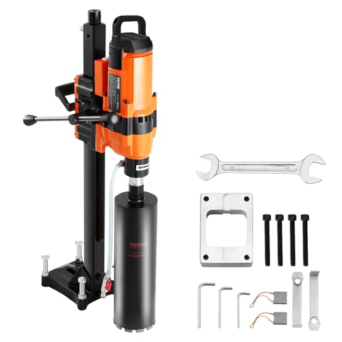VEVOR Kernbohrmaschine Diamantkernbohrgerät mit Bohrdurchmesser 2-30 cm mit Ständer und Kernbohrer, 3500 W robuster Beton-Kernbohrer, Nass- und Trockenanwendung für Beton Ziegel VEVOR Kernbohrmaschine Diamantkernbohrgerät mit Bohrdurchmesser 2-30 cm mit Ständer und Kernbohrer, 3500 W robuster Beton-Kernbohrer, Nass- und Trockenanwendung für Beton Ziegel von VEVOR