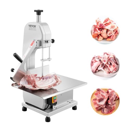VEVOR Kommerzielle elektrische Fleischbandsäge Knochenschneidemaschine, 650 W Tisch-Knochensäge, 315 x 460 mm Werkbank, Gefrierfleischschneider für Schweinefleisch Rindfleisch Silber VEVOR Kommerzielle elektrische Fleischbandsäge Knochenschneidemaschine, 650 W Tisch-Knochensäge, 315 x 460 mm Werkbank, Gefrierfleischschneider für Schweinefleisch Rindfleisch Silber von VEVOR