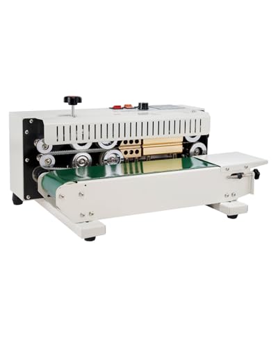 VEVOR Kontinuierliche Versiegelungsmaschine, 6-12 mm Siegelbreite, Horizontale Siegelmaschine mit Temperaturregelung, Beutelsiegelgerät aus Karbonstahl für 0,02-0,8 mm starke Plastikbeutelfolien VEVOR Kontinuierliche Versiegelungsmaschine, 6-12 mm Siegelbreite, Horizontale Siegelmaschine mit Temperaturregelung, Beutelsiegelgerät aus Karbonstahl für 0,02-0,8 mm starke Plastikbeutelfolien von VEVOR