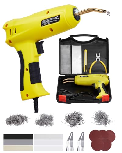 VEVOR Kunststoff Schweißgerät, 220 W Kunststoff Reparatur Set mit 800 Heißklammern & 56 Schweißstäben, Schweißpistole mit LED-Licht, Tragetasche für Kajaks, Spielzeuge, Auto-Stoßstangenreparatur VEVOR Kunststoff Schweißgerät, 220 W Kunststoff Reparatur Set mit 800 Heißklammern & 56 Schweißstäben, Schweißpistole mit LED-Licht, Tragetasche für Kajaks, Spielzeuge, Auto-Stoßstangenreparatur von VEVOR