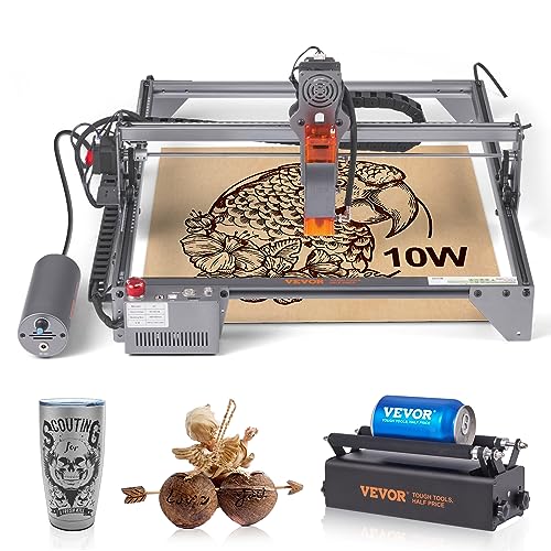 VEVOR Laser Graviermaschine 10W Graviergerät 40x40cm Arbeitsbereich Lasergravier 455±5nm Blaulichtlaser 10.000mm/min Kompatibel mit LightBurn & LaserGRBL für Holz Kunststoff, Acryl Leder Edelstahl VEVOR Laser Graviermaschine 10W Graviergerät 40x40cm Arbeitsbereich Lasergravier 455±5nm Blaulichtlaser 10.000mm/min Kompatibel mit LightBurn & LaserGRBL für Holz Kunststoff, Acryl Leder Edelstahl von VEVOR