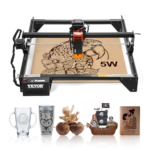 VEVOR Lasergravierer, 5 W Leistung, Laser Graviermaschine, 38x40 cm Arbeitsbereich, 10000 mm/min Bewegungsgeschwindigkeit, Komprimierter Punkt mit Augenschutz, für Holz, bestimmte Metalle VEVOR Lasergravierer, 5 W Leistung, Laser Graviermaschine, 38x40 cm Arbeitsbereich, 10000 mm/min Bewegungsgeschwindigkeit, Komprimierter Punkt mit Augenschutz, für Holz, bestimmte Metalle von VEVOR