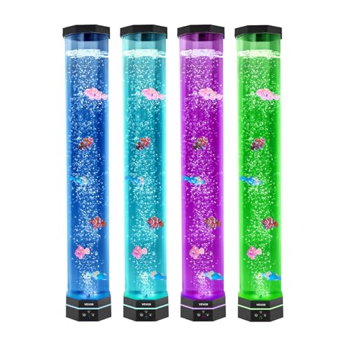 VEVOR Lavalampe mit 6 schwimmenden Fischen, 80 cm, Blasenlichtlampe, 16 Farbwechsel-Lichteffekte, Fernbedienung, Stimmungslicht, Aquarium Nachtlicht für Schlafzimmer, Wohnzimmer, Heimdekoration VEVOR Lavalampe mit 6 schwimmenden Fischen, 80 cm, Blasenlichtlampe, 16 Farbwechsel-Lichteffekte, Fernbedienung, Stimmungslicht, Aquarium Nachtlicht für Schlafzimmer, Wohnzimmer, Heimdekoration von VEVOR