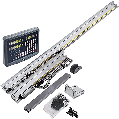 VEVOR Linearskala für hohe Präzision, 2 Achsen, 1000 und 250 mm, elektronisches Skalenlineal für Fräsmaschine, komplettes Zubehör, lineare Skala, digital, DRO-Anzeige, 2 Stück VEVOR Linearskala für hohe Präzision, 2 Achsen, 1000 und 250 mm, elektronisches Skalenlineal für Fräsmaschine, komplettes Zubehör, lineare Skala, digital, DRO-Anzeige, 2 Stück von VEVOR
