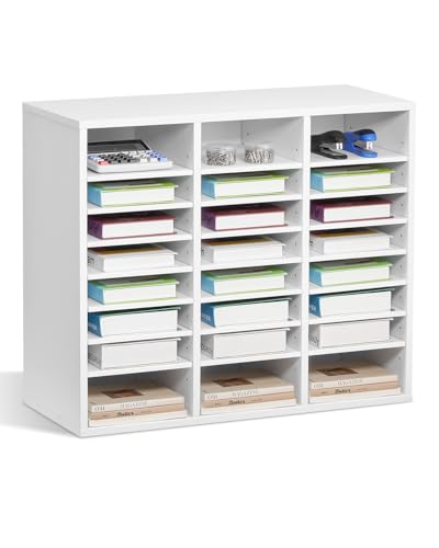 VEVOR Literatur-Organizer Dokumentenablage mit 24 Fächern & einstellbaren Regalen, Aktensortierer Briefablage Dokumentenlager aus Spanplatten und MDF, Aufbewahrung für Büro Klassenzimmer weiß VEVOR Literatur-Organizer Dokumentenablage mit 24 Fächern & einstellbaren Regalen, Aktensortierer Briefablage Dokumentenlager aus Spanplatten und MDF, Aufbewahrung für Büro Klassenzimmer weiß von VEVOR