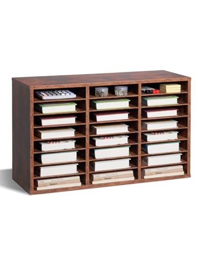 VEVOR Literatur-Organizer Dokumentenablage mit 24 Fächern & herausnehmbaren Regalen, Aktensortierer Briefablage Dokumentenlager aus Holz, Spanplatte, Aufbewahrung für Büro Klassenzimmer Dunkelbraun VEVOR Literatur-Organizer Dokumentenablage mit 24 Fächern & herausnehmbaren Regalen, Aktensortierer Briefablage Dokumentenlager aus Holz, Spanplatte, Aufbewahrung für Büro Klassenzimmer Dunkelbraun von VEVOR