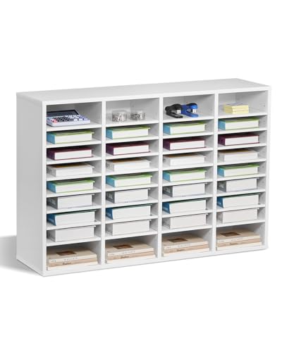 VEVOR Literatur-Organizer Dokumentenablage mit 36 Fächern & einstellbaren Regalen, Aktensortierer Briefablage Dokumentenlager aus Spanplatten und MDF, Aufbewahrung für Büro Klassenzimmer Weiß VEVOR Literatur-Organizer Dokumentenablage mit 36 Fächern & einstellbaren Regalen, Aktensortierer Briefablage Dokumentenlager aus Spanplatten und MDF, Aufbewahrung für Büro Klassenzimmer Weiß von VEVOR