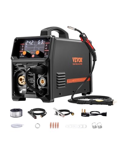 VEVOR MIG-Schweißgerät, 200 A synergetische MIG-Schweißmaschine, 4-in-1-Gas-MIG/Flux Core-MIG/Stick/Lift-TIG-Mehrprozess-Welder mit IGBT-Wechselrichtertechnologie und LCD-Bildschirmanzeige VEVOR MIG-Schweißgerät, 200 A synergetische MIG-Schweißmaschine, 4-in-1-Gas-MIG/Flux Core-MIG/Stick/Lift-TIG-Mehrprozess-Welder mit IGBT-Wechselrichtertechnologie und LCD-Bildschirmanzeige von VEVOR