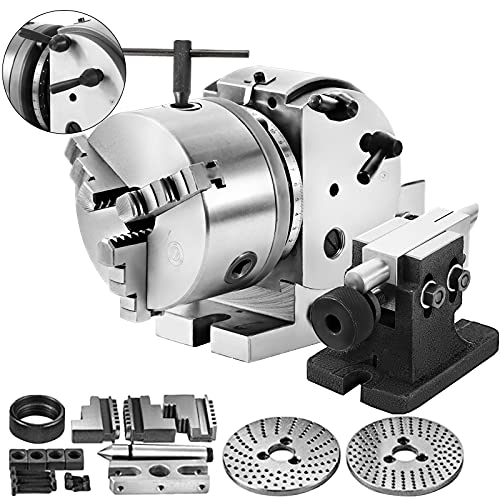 VEVOR MT2 Teilapparat mit backenfutter, Rotary Tisch mit Indizierung Höhe der Mitte 100 mm, Dividing Head 23 kg, Rotary Tisch mit Tellern, Eine Starke Unterstützung zu Bearbeitenden Werkstück VEVOR MT2 Teilapparat mit backenfutter, Rotary Tisch mit Indizierung Höhe der Mitte 100 mm, Dividing Head 23 kg, Rotary Tisch mit Tellern, Eine Starke Unterstützung zu Bearbeitenden Werkstück von VEVOR