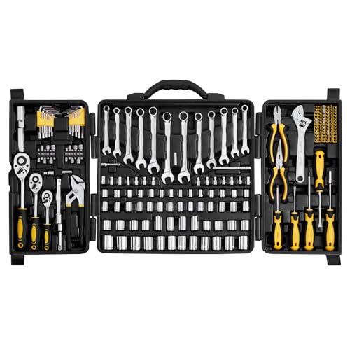 VEVOR Mechaniker Werkzeugsatz 207-teilig 1/4 Zoll 3/8 Zoll 1/2 Zoll Steckschlüsseleinsätze, SAE- und metrisches Mechaniker-Werkzeugset mit Bits Schraubenschlüsseln Ratschengriff Tragkoffer VEVOR Mechaniker Werkzeugsatz 207-teilig 1/4 Zoll 3/8 Zoll 1/2 Zoll Steckschlüsseleinsätze, SAE- und metrisches Mechaniker-Werkzeugset mit Bits Schraubenschlüsseln Ratschengriff Tragkoffer von VEVOR