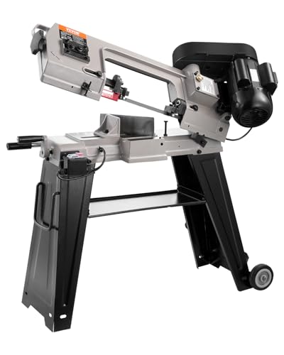 VEVOR Metallbandsäge mit Untergestell, rechteckige Schnittkapazität 10x15cm, Bügelsäge mit 550 W Motor, 0–45 ° Winkeleinstellung, variable Geschwindigkeit, für Metall, Holz und Kunststoff VEVOR Metallbandsäge mit Untergestell, rechteckige Schnittkapazität 10x15cm, Bügelsäge mit 550 W Motor, 0–45 ° Winkeleinstellung, variable Geschwindigkeit, für Metall, Holz und Kunststoff von VEVOR