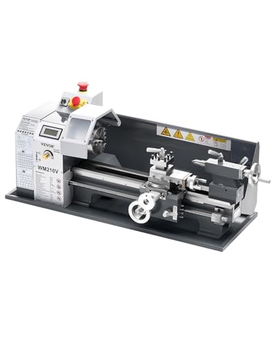 VEVOR Metalldrehmaschine, 21x37 cm, 550 W, 0-2500 U/min Variable Geschwindigkeit, Tischdrehmaschine, für die Bearbeitung von Präzisionsteilen, Imperial-Metrisch-Gewinde, Weichmetalle, Kunststoffe VEVOR Metalldrehmaschine, 21x37 cm, 550 W, 0-2500 U/min Variable Geschwindigkeit, Tischdrehmaschine, für die Bearbeitung von Präzisionsteilen, Imperial-Metrisch-Gewinde, Weichmetalle, Kunststoffe von VEVOR