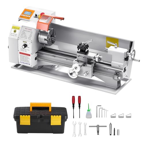VEVOR Metalldrehmaschine 220x450 mm Tischdrehmaschine Automatischer Vorschub 2500 U/min Drehzahl 1250 W Bürstenloser Motor, mit Zubehör, Drehmaschine für die Bearbeitung von Präzisionsteilen VEVOR Metalldrehmaschine 220x450 mm Tischdrehmaschine Automatischer Vorschub 2500 U/min Drehzahl 1250 W Bürstenloser Motor, mit Zubehör, Drehmaschine für die Bearbeitung von Präzisionsteilen von VEVOR