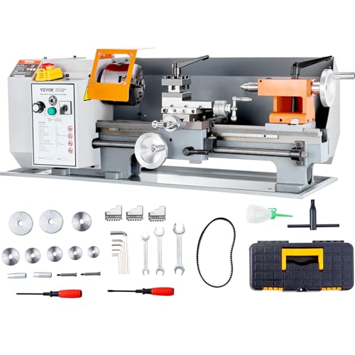 VEVOR Metalldrehmaschine 500W Drehbank Metall 18x36cm Tischdrehbank aus HT200-Gusseisen 0–2200U/min Poly-V-Riemen-Übertragung 20mm Bohrung durch die Spindel Geeignet für 0,5-2,5mm Gewinde VEVOR Metalldrehmaschine 500W Drehbank Metall 18x36cm Tischdrehbank aus HT200-Gusseisen 0–2200U/min Poly-V-Riemen-Übertragung 20mm Bohrung durch die Spindel Geeignet für 0,5-2,5mm Gewinde von VEVOR