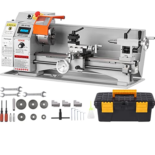 VEVOR Metalldrehmaschinen 800W Mini Drehbank 178x406mm Drehmaschine Metall Mini Drechselbank für Metallbearbeitung Drehbank Metall,150-2500 U/min mit kontinuierlich variabler Geschwindigkeit VEVOR Metalldrehmaschinen 800W Mini Drehbank 178x406mm Drehmaschine Metall Mini Drechselbank für Metallbearbeitung Drehbank Metall,150-2500 U/min mit kontinuierlich variabler Geschwindigkeit von VEVOR