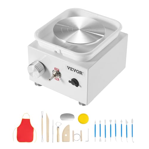 VEVOR Mini-Töpferscheibe, 0–320 U/min, einstellbare Geschwindigkeit, abnehmbare Beckenformmaschine, 2,56 Zoll/3,94 Zoll, 2 Drehteller, elektrische Keramik-Töpferscheibe, 18-teiliges Zubehör VEVOR Mini-Töpferscheibe, 0–320 U/min, einstellbare Geschwindigkeit, abnehmbare Beckenformmaschine, 2,56 Zoll/3,94 Zoll, 2 Drehteller, elektrische Keramik-Töpferscheibe, 18-teiliges Zubehör von VEVOR