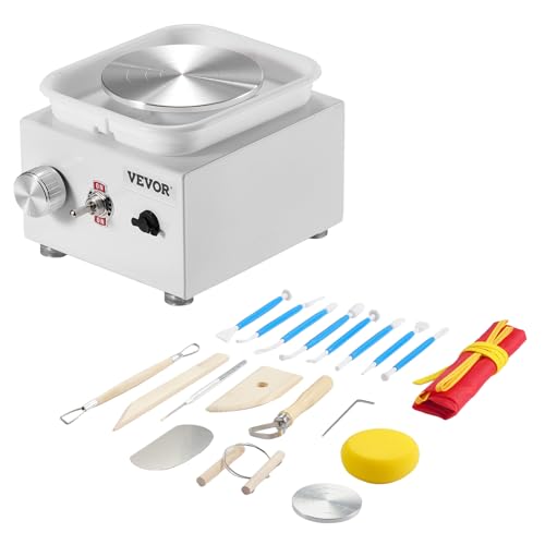VEVOR Mini-Töpferscheibe, 0–320 U/min, einstellbare Geschwindigkeit, abnehmbare Beckenformmaschine, 2,56 Zoll/3,94 Zoll, 2 Drehteller, elektrische Keramik-Töpferscheibe, 18-teiliges Zubehör VEVOR Mini-Töpferscheibe, 0–320 U/min, einstellbare Geschwindigkeit, abnehmbare Beckenformmaschine, 2,56 Zoll/3,94 Zoll, 2 Drehteller, elektrische Keramik-Töpferscheibe, 18-teiliges Zubehör von VEVOR