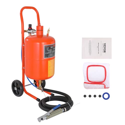 VEVOR Mobiles Sandstrahlgerät 18,92 L Sandstrahlanlage 243,84 cm ArbeitsschlauchSandstrahler 60–110 PSI Arbeitsdruck ideal zum Entfernen von Rost, Farbe, Flecken und das Polieren großer Flächen VEVOR Mobiles Sandstrahlgerät 18,92 L Sandstrahlanlage 243,84 cm ArbeitsschlauchSandstrahler 60–110 PSI Arbeitsdruck ideal zum Entfernen von Rost, Farbe, Flecken und das Polieren großer Flächen von VEVOR