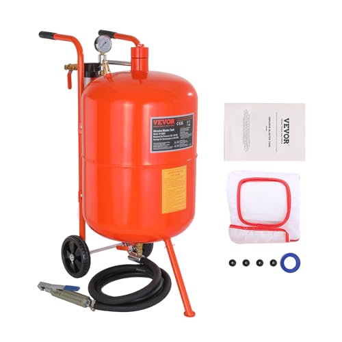 VEVOR Mobiles Sandstrahlgerät 75,7 L Sandstrahlanlage ca. 244 cm Arbeitsschlauch Sandstrahler 60–110 PSI Arbeitsdruck ideal zum Entfernen von Rost, Farbe, Flecken und das Polieren großer Flächen VEVOR Mobiles Sandstrahlgerät 75,7 L Sandstrahlanlage ca. 244 cm Arbeitsschlauch Sandstrahler 60–110 PSI Arbeitsdruck ideal zum Entfernen von Rost, Farbe, Flecken und das Polieren großer Flächen von VEVOR