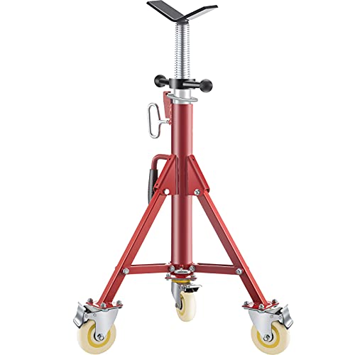 VEVOR Modell 1107A Einklappbare Rohrstütze mit V-Kopf, Rohrstütze mit 400 kg Gewichtskapazität / 0,32-30,48 cm Rohrkapazität, Rohrständer 71-131 cm verstellbar, Rohrbock Stahl mit Rollen VEVOR Modell 1107A Einklappbare Rohrstütze mit V-Kopf, Rohrstütze mit 400 kg Gewichtskapazität / 0,32-30,48 cm Rohrkapazität, Rohrständer 71-131 cm verstellbar, Rohrbock Stahl mit Rollen von VEVOR