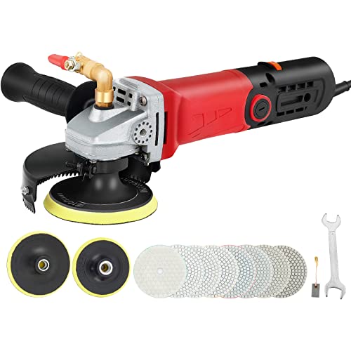 VEVOR Nasspuffer Polierer, variable Geschwindigkeit, 8-teiliges Set, extra 10,2 cm, 12,7 cm Diamant-Polierpads, Poliermaschine mit 149,9 cm Rohradapter, Spritzschutz, Betonsteinwerkzeug Granit, Rot VEVOR Nasspuffer Polierer, variable Geschwindigkeit, 8-teiliges Set, extra 10,2 cm, 12,7 cm Diamant-Polierpads, Poliermaschine mit 149,9 cm Rohradapter, Spritzschutz, Betonsteinwerkzeug Granit, Rot von VEVOR