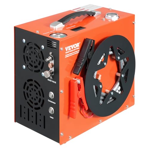 VEVOR PCP-Luftkompressor, 4500 PSI/30 MPa tragbarer PCP-Luftgewehrkompressor – Eingebautes Wasser- und Lüfterkühlsystem, Auto-Stopp DC12 V/AC230 V Paintball-Tankkompressor für Luftgewehr, Tauchflasche VEVOR PCP-Luftkompressor, 4500 PSI/30 MPa tragbarer PCP-Luftgewehrkompressor – Eingebautes Wasser- und Lüfterkühlsystem, Auto-Stopp DC12 V/AC230 V Paintball-Tankkompressor für Luftgewehr, Tauchflasche von VEVOR
