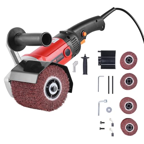VEVOR Poliermaschine, 1200 W, 6 variable Geschwindigkeiten, Oberflächenbearbeitungswerkzeug, handgeführte elektrische Metallpoliermaschine mit 4 Faserpolierrädern für Edelstahl, Nichteisenmetalle VEVOR Poliermaschine, 1200 W, 6 variable Geschwindigkeiten, Oberflächenbearbeitungswerkzeug, handgeführte elektrische Metallpoliermaschine mit 4 Faserpolierrädern für Edelstahl, Nichteisenmetalle von VEVOR